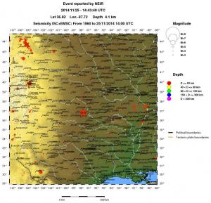 wide historical seismicity