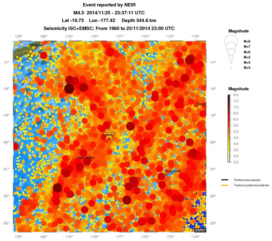 regional magnitude historical seismicity