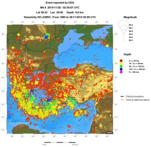 wide historical seismicity