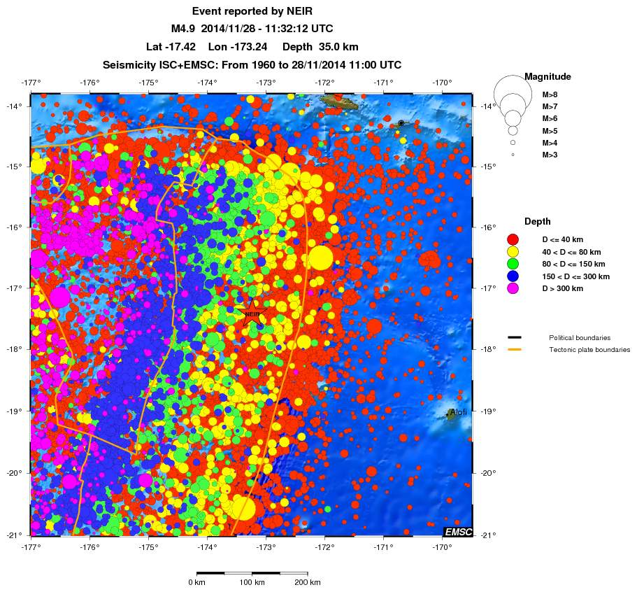 regional historical seismicity