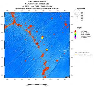 wide historical seismicity