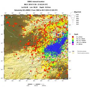 regional historical seismicity