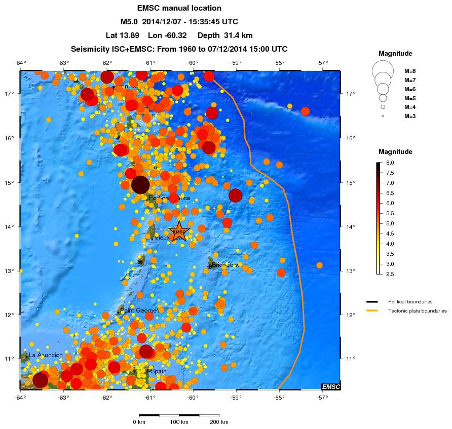 regional magnitude historical seismicity