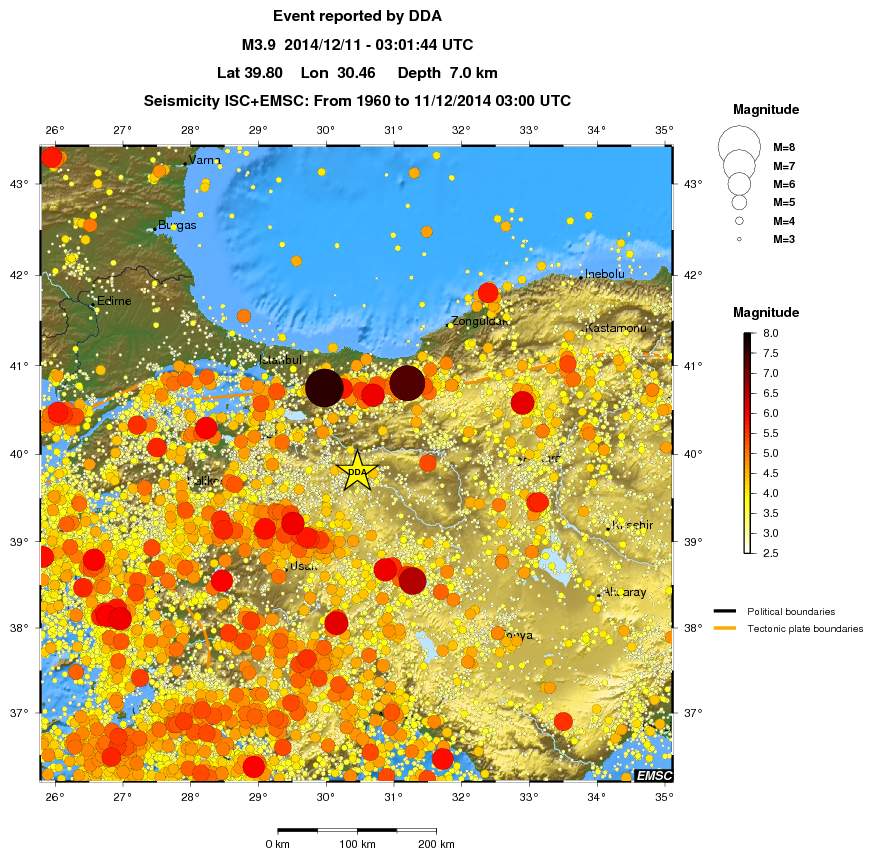 regional magnitude historical seismicity