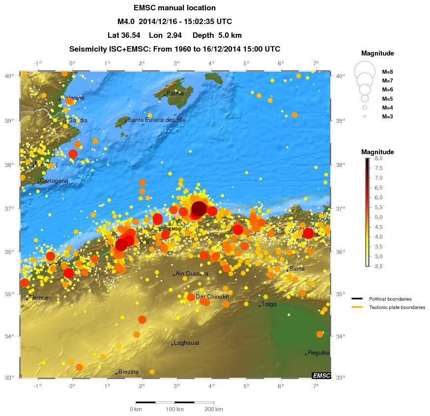 regional magnitude historical seismicity