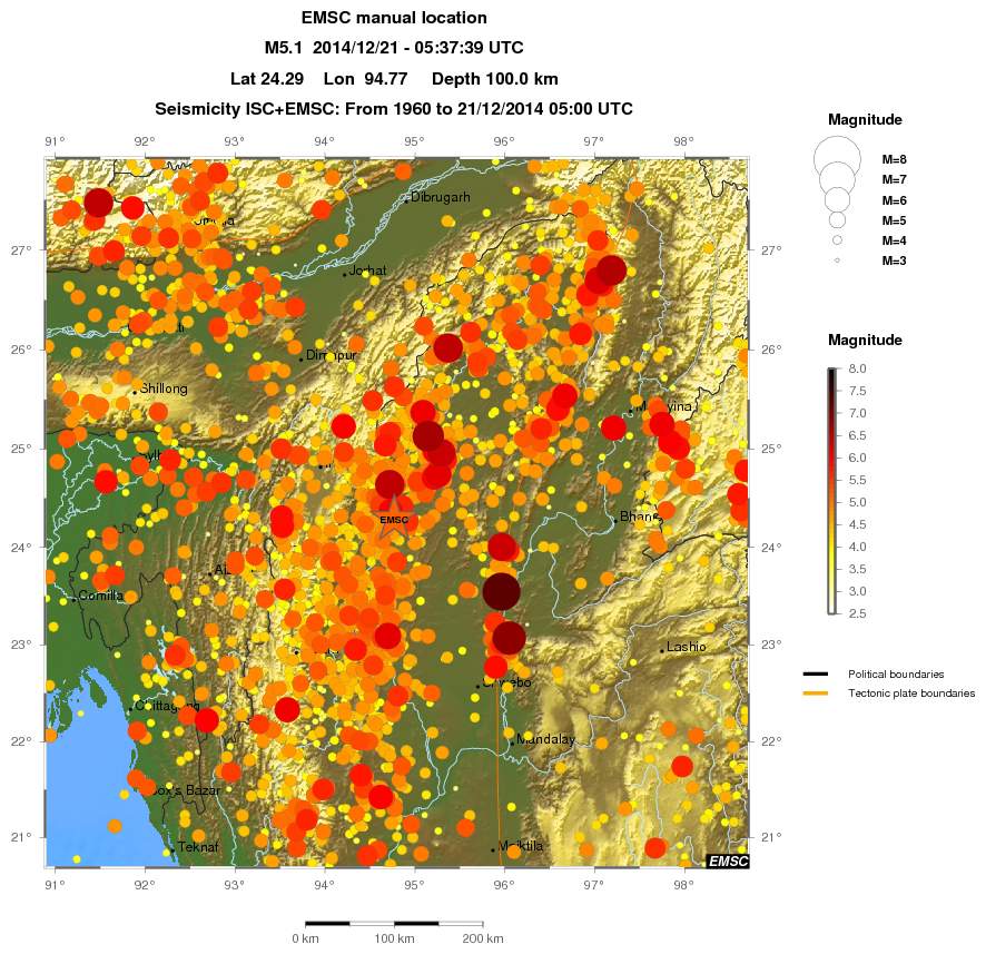 regional magnitude historical seismicity