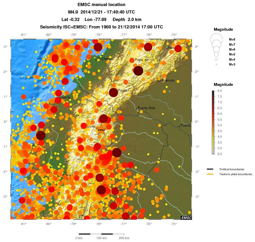 regional magnitude historical seismicity
