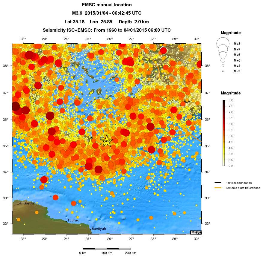 regional magnitude historical seismicity
