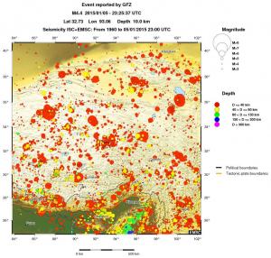 wide historical seismicity