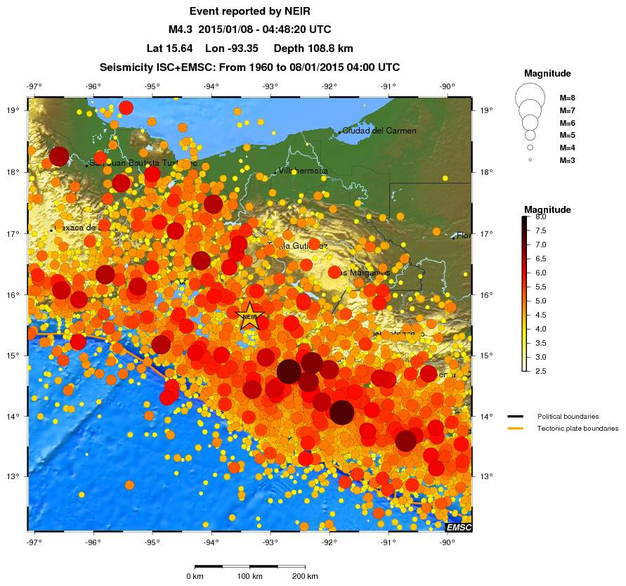 regional magnitude historical seismicity