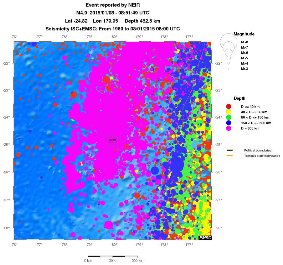 regional historical seismicity