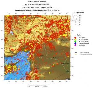regional historical seismicity