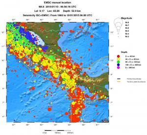 regional historical seismicity