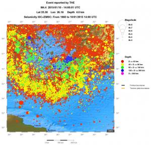 regional historical seismicity