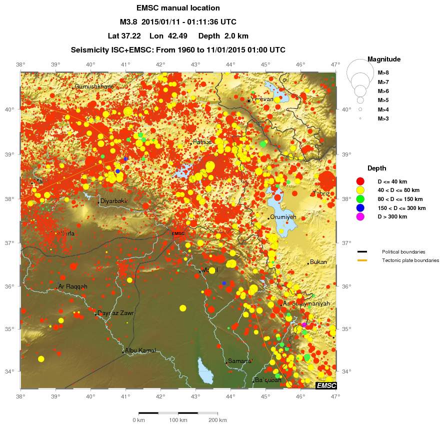 regional historical seismicity