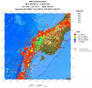 regional historical seismicity