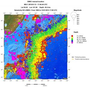 wide historical seismicity