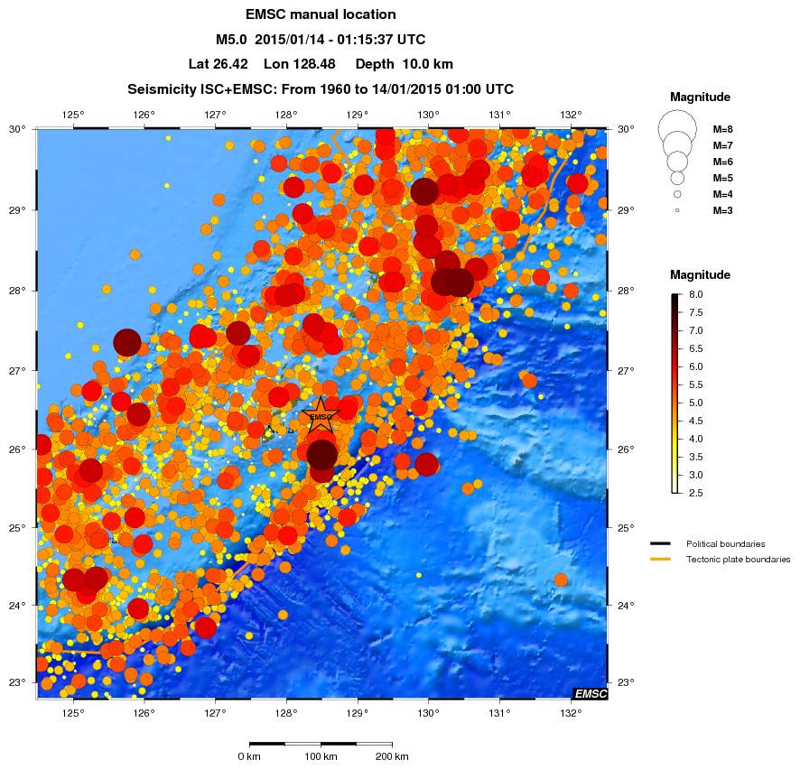 regional magnitude historical seismicity