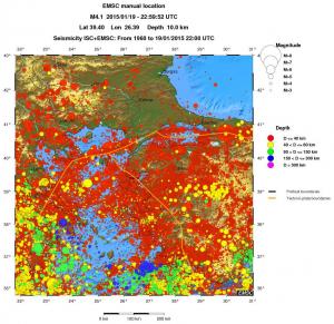 regional historical seismicity