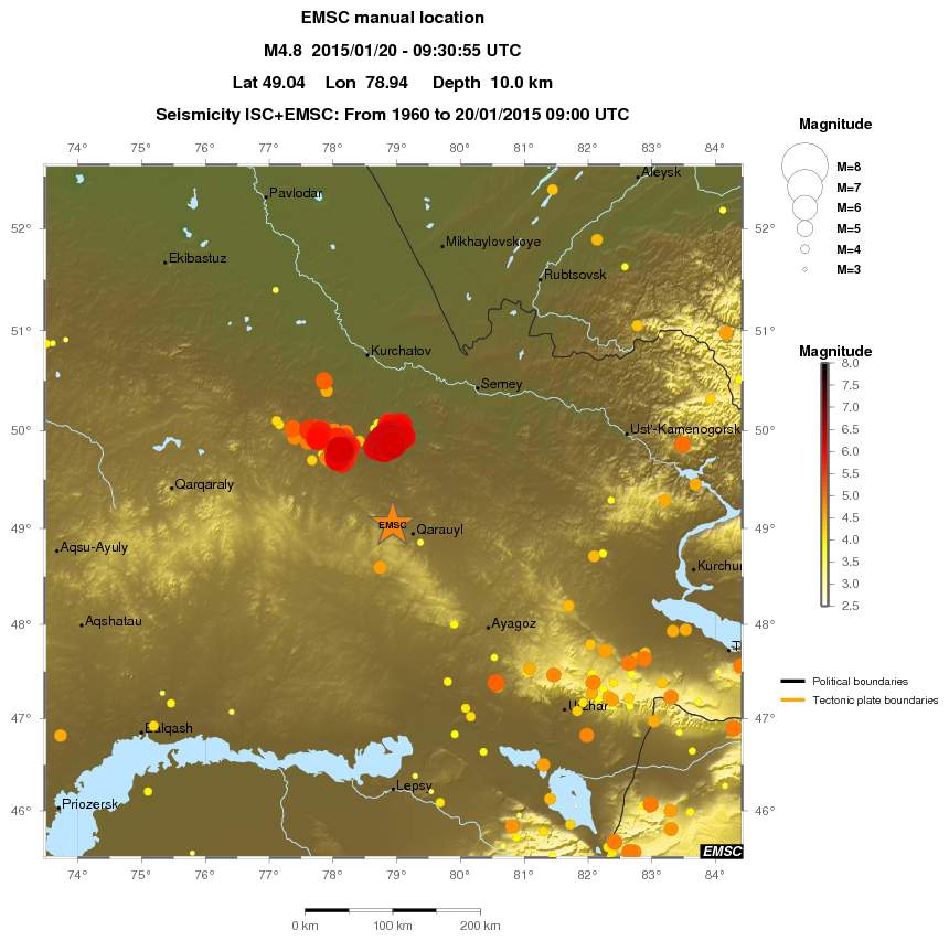 regional magnitude historical seismicity