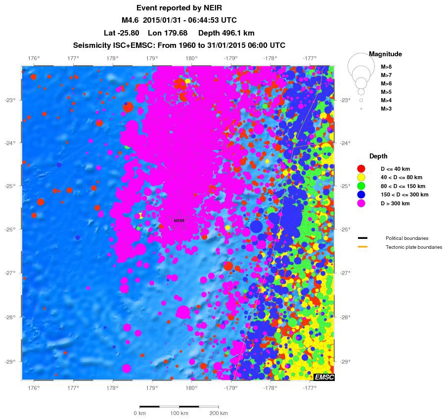 regional historical seismicity