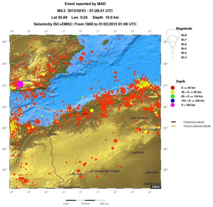 regional historical seismicity
