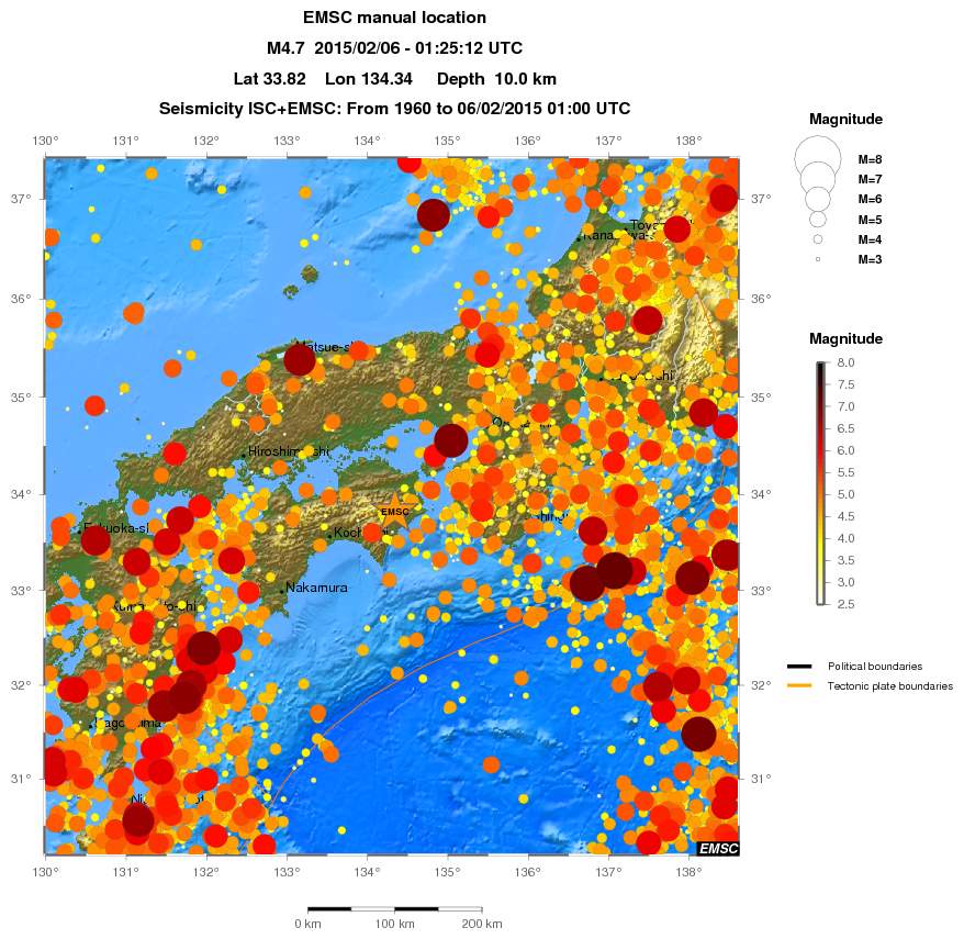 regional magnitude historical seismicity