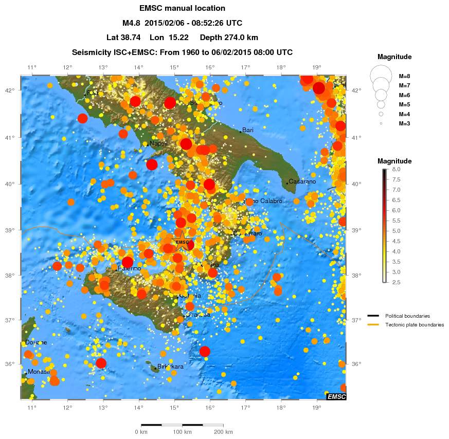 regional magnitude historical seismicity