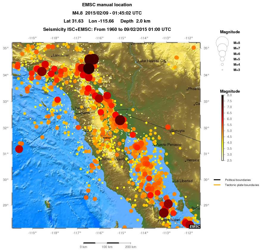 regional magnitude historical seismicity