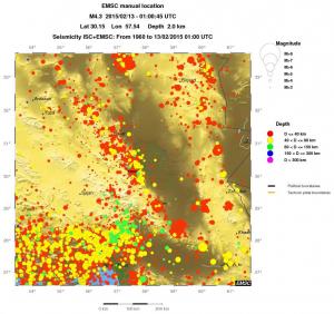 regional historical seismicity