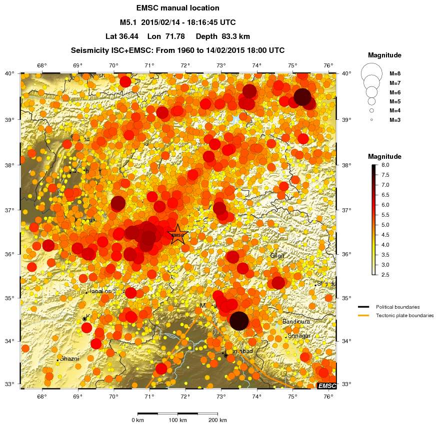 regional magnitude historical seismicity