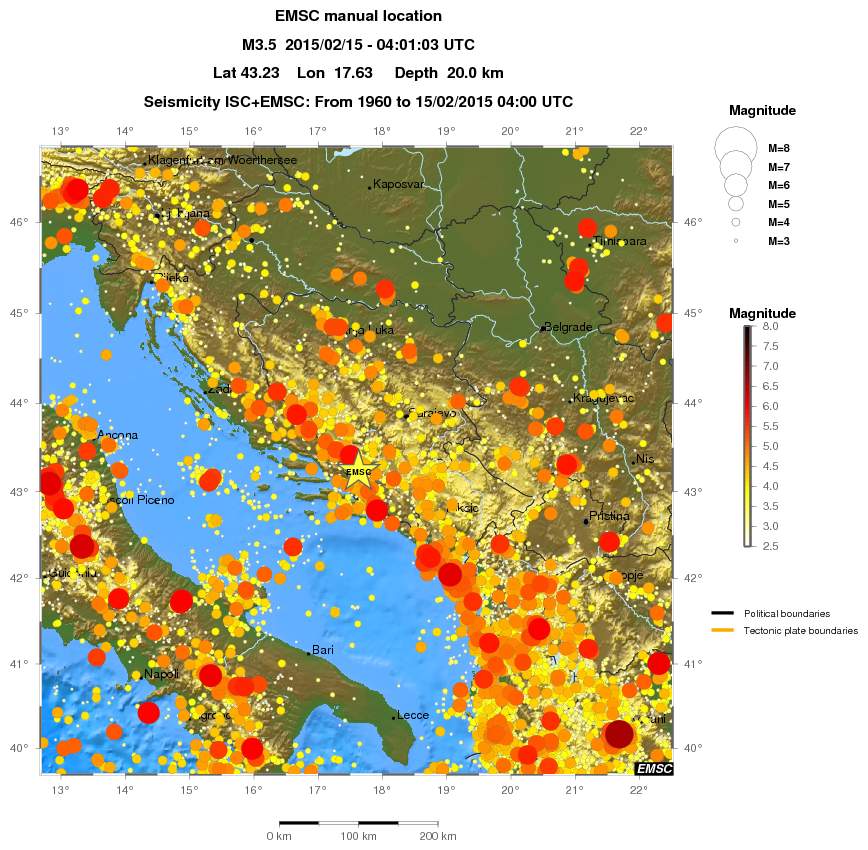 regional magnitude historical seismicity