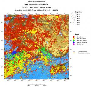 regional historical seismicity