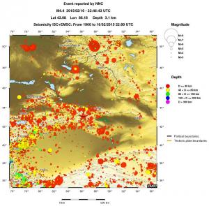 wide historical seismicity