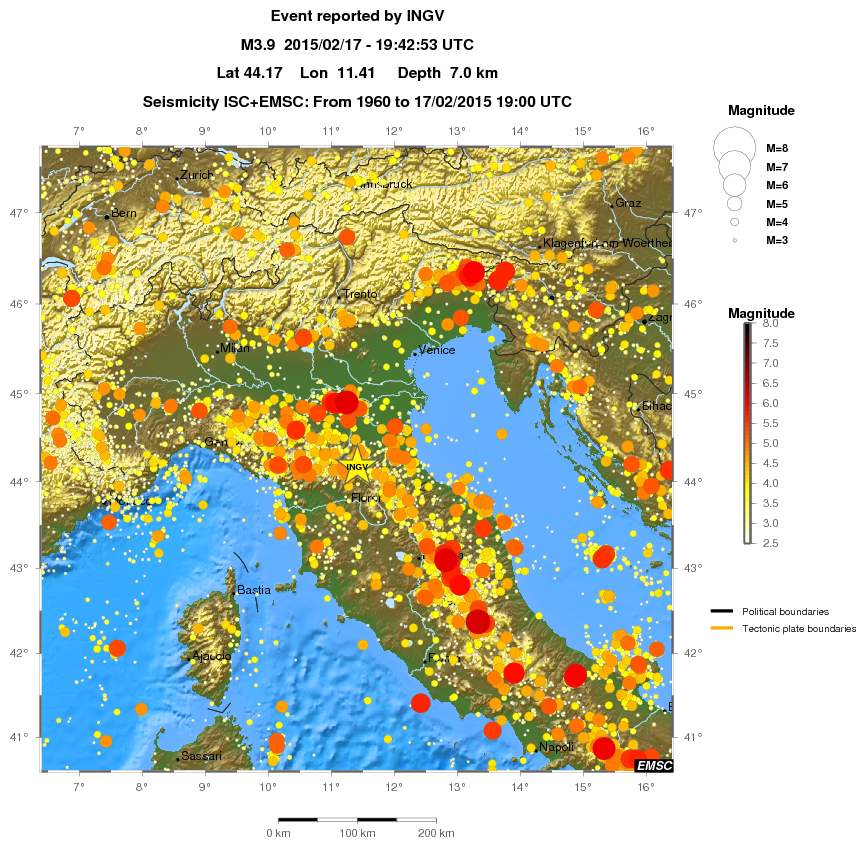 regional magnitude historical seismicity