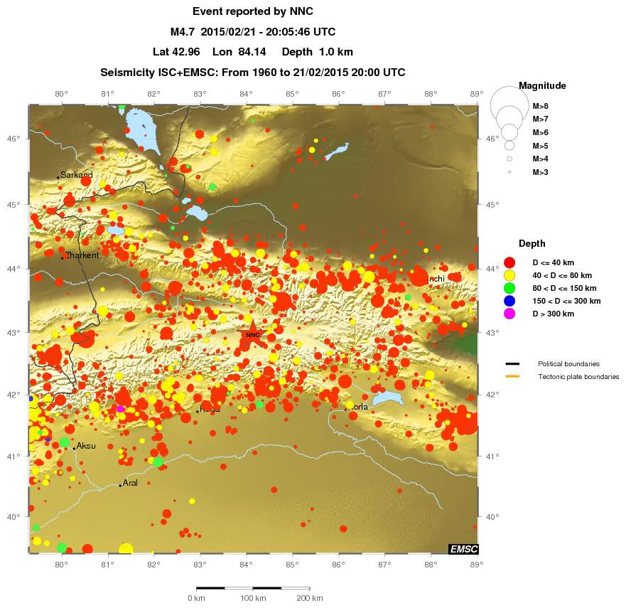 regional historical seismicity