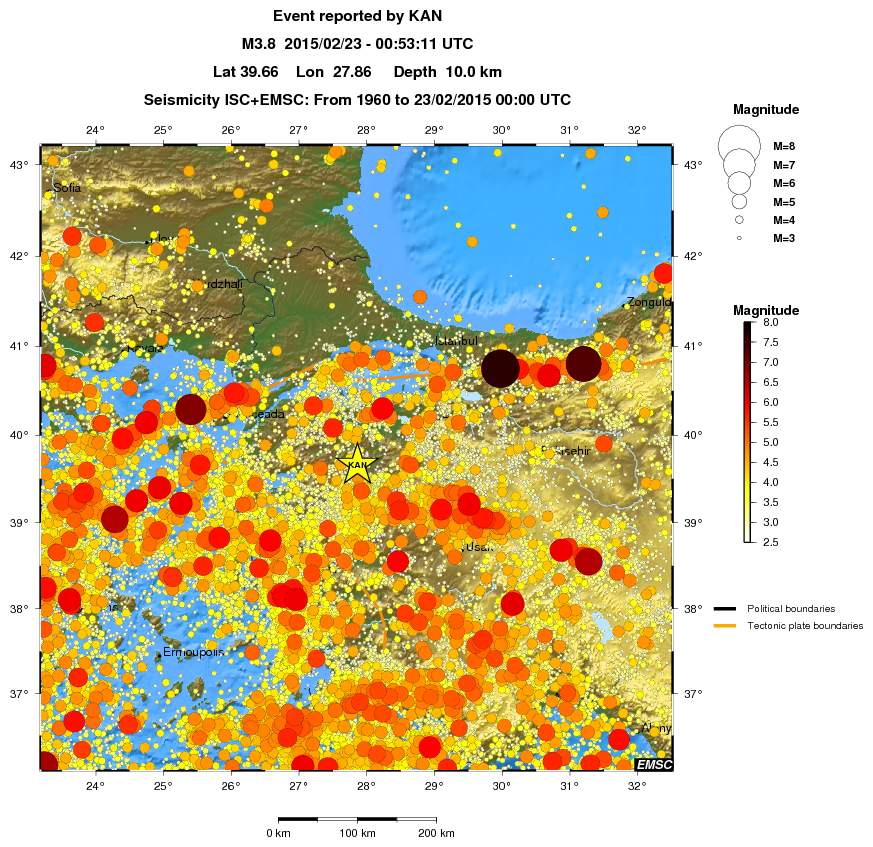 regional magnitude historical seismicity