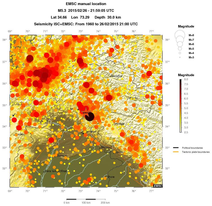 regional magnitude historical seismicity
