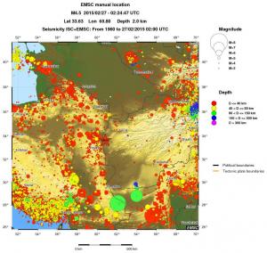 wide historical seismicity