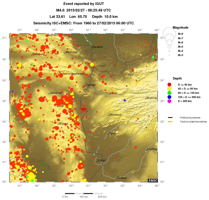 regional historical seismicity