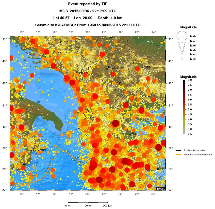 regional magnitude historical seismicity