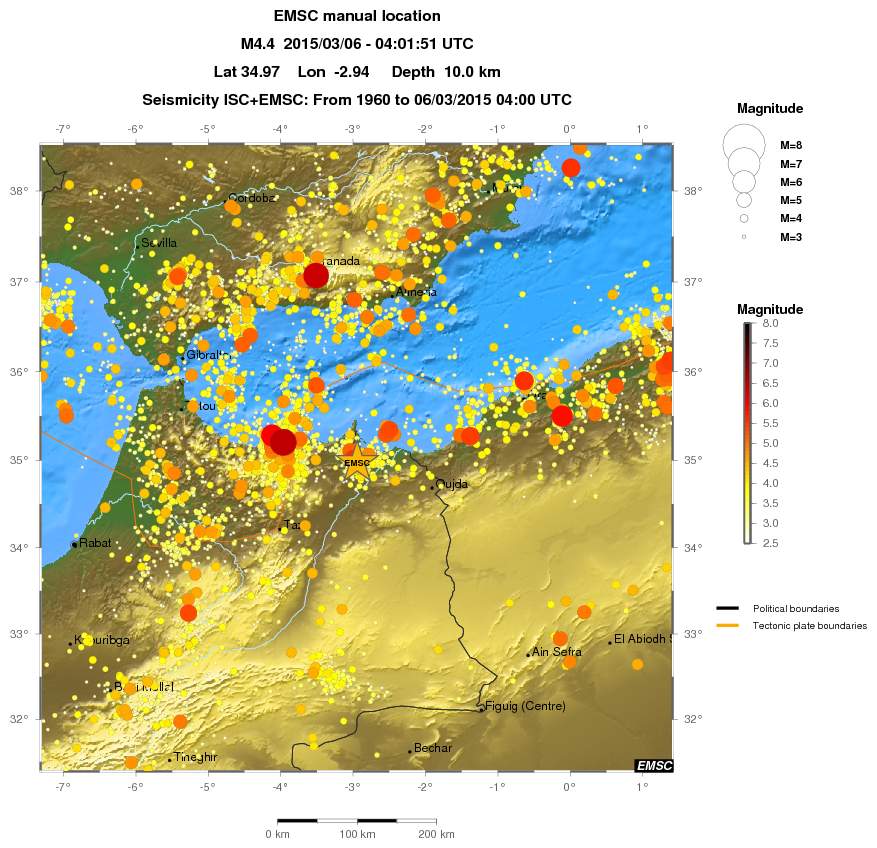 regional magnitude historical seismicity