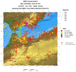 regional historical seismicity