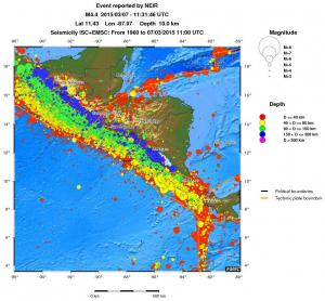 wide historical seismicity