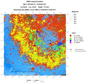 regional historical seismicity
