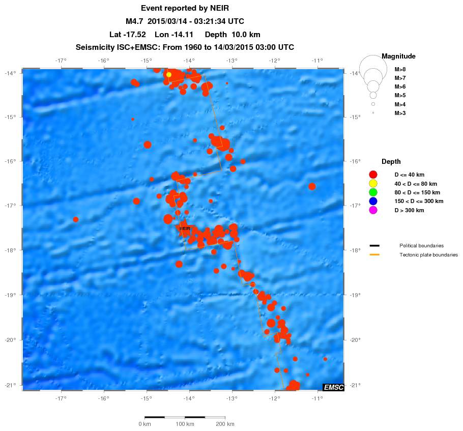 regional historical seismicity
