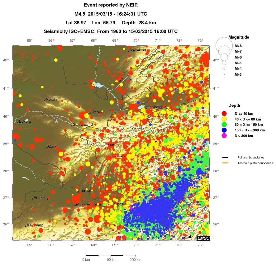 regional historical seismicity