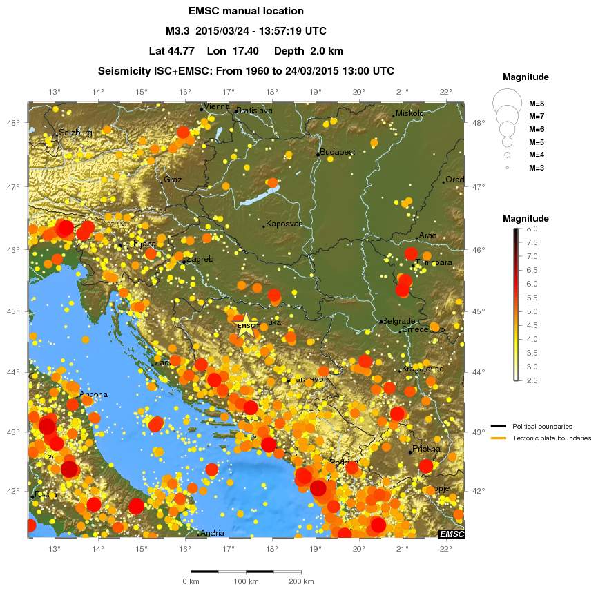 regional magnitude historical seismicity