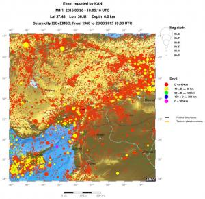 regional historical seismicity