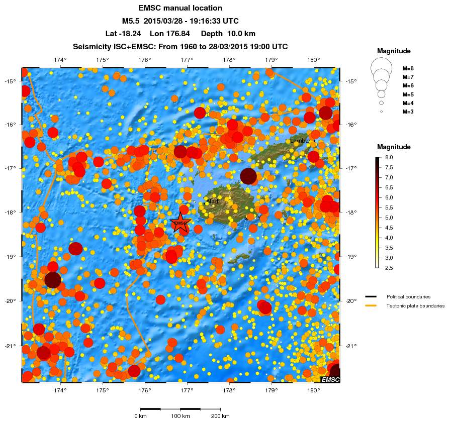 regional magnitude historical seismicity